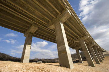 Viaduct on highway in Croatia