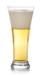 Glass of light beer
