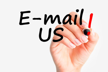E-mail us concept
