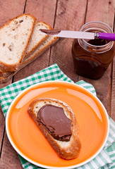 chocolate cream and bread