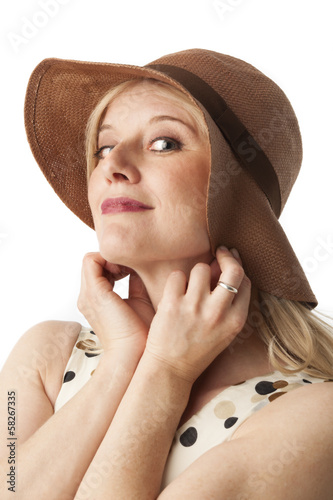 &ldquo;Frau mit Hut&rdquo; Stock photo and royalty-free images on Fotolia.com - Pic