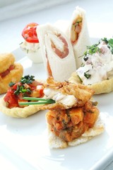 canape selection on platter