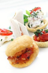 canapes selection on platter