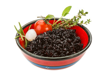 Black boiled rice