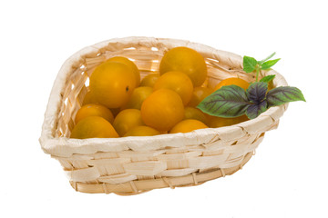 Yellow bright cherry tomato