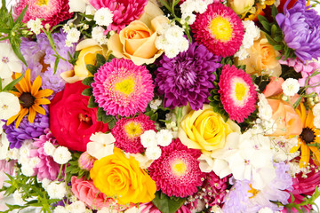 Bright flowers background