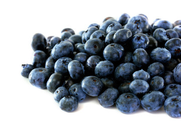 Blueberries isolated on white