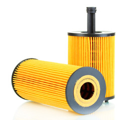Car oil filters isolated on white
