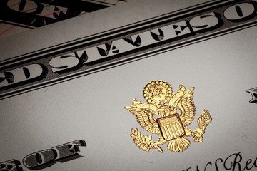 Symbols of the United States of America,  gold american eagle.