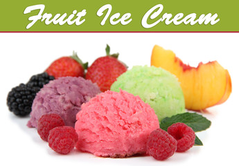 Delicious ice cream isolated on white