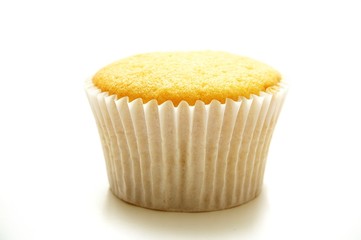 un decorated cup  cake isolated on white