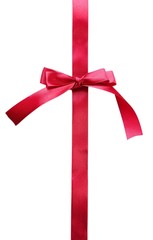 Color gift satin ribbon bow, isolated on white