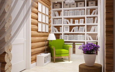 wooden house interior