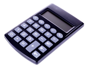 Digital calculator isolated on white