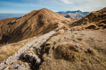 Beautiful Tatry mountains landscape Czerwone Wierchy