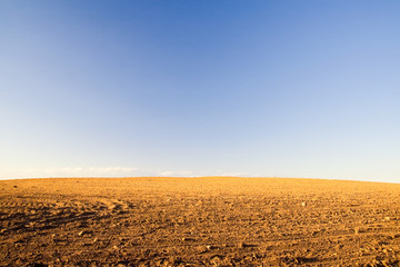 plowed field landscape
