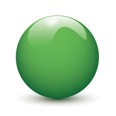 Green glossy ball