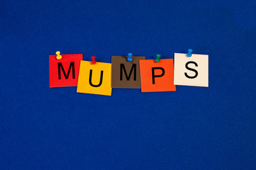 Mumps - sign for health care and medicine