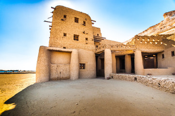 Majestic berber tribe large house made of clay and wood