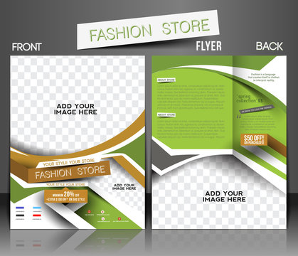 Fashion store Front & Back Flyer & Poster Cover Template