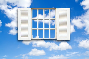 Conceptual image - window in sky