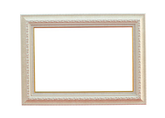 wooden frame isolated with clipping path