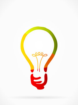 Multicolor idea logo concept abstract vector illustration