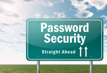 Highway Signpost "Password Security"