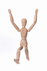 ゴールする人形