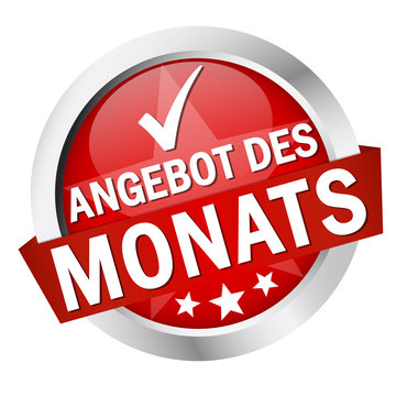 Button mit Banner " ANGEBOT DES MONATS "