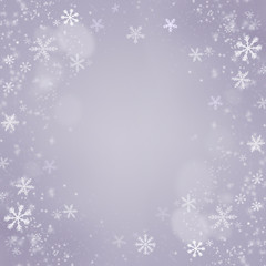 Christmas snowflakes background. Holiday Violet Card