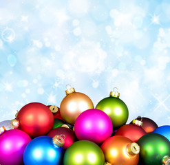 Fototapeta premium Bunte Weihnachtskugeln