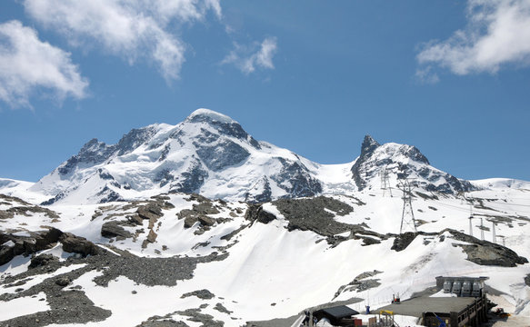 Glacier Paradise Cable Car In Swiss Alps