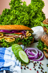 Healthy lunch, sandwich