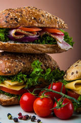 Healthy lunch, sandwich