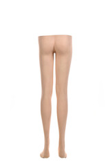 Close up of mannequin male legs.