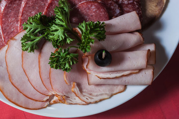 Appetizing cold cuts