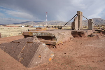 Megalithic Ruins of Puma Punku, Tiwanaku, Bolivia