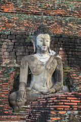 Ancient buddha statue. Sukhothai Historical Park, Sukhothai Prov