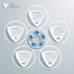 Infographics Vector Background 5-Step Process