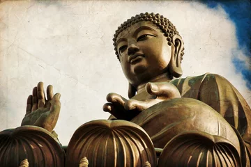 Stoff pro Meter Der Große Buddha des Klosters Po Lin - Hongkong © lapas77