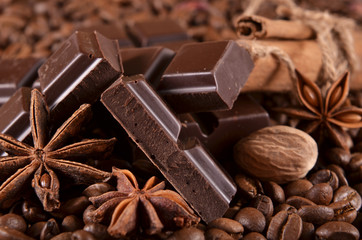 Chocolate and coffee