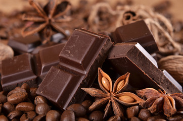 Chocolate and coffee
