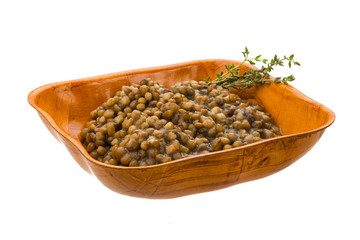 Backed lentils
