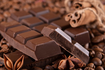 Chocolate and coffee