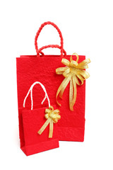 Red bag for  New Year on white background