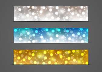 Set of horizontal banners 500 x 100 size