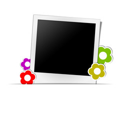 photo frame with flowers