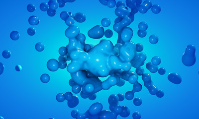 Blue globular mass with spherical blobs