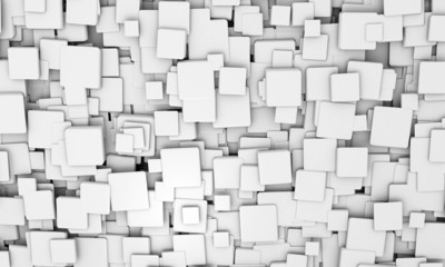 Background pattern of white 3d cubes